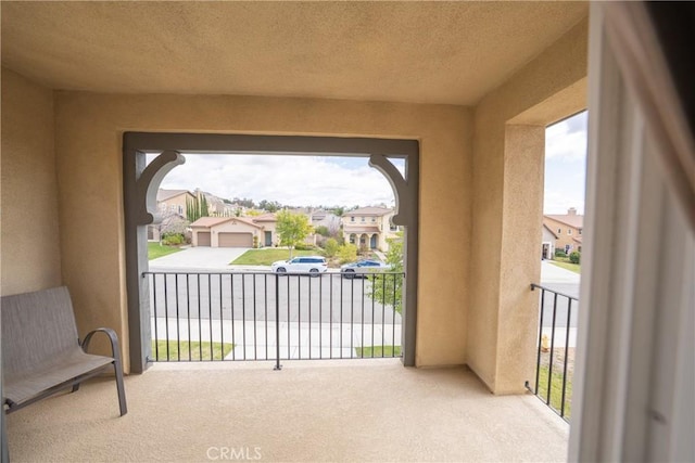 interior space with a residential view