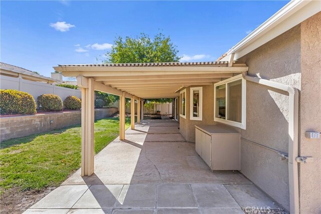 view of patio / terrace featuring a fenced backyard