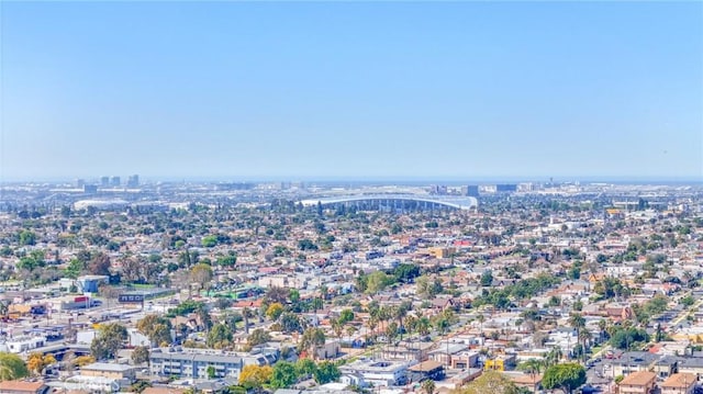 aerial view featuring a view of city