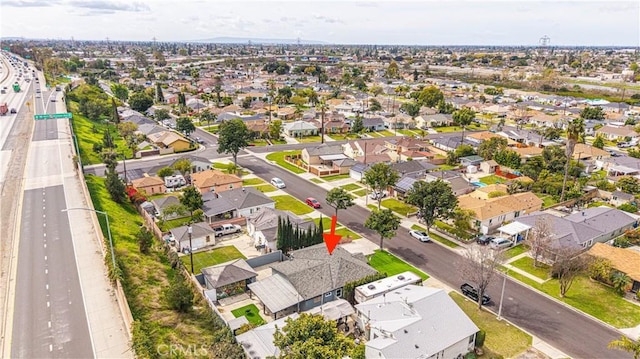 drone / aerial view featuring a residential view