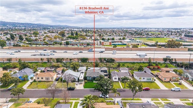 bird's eye view featuring a residential view