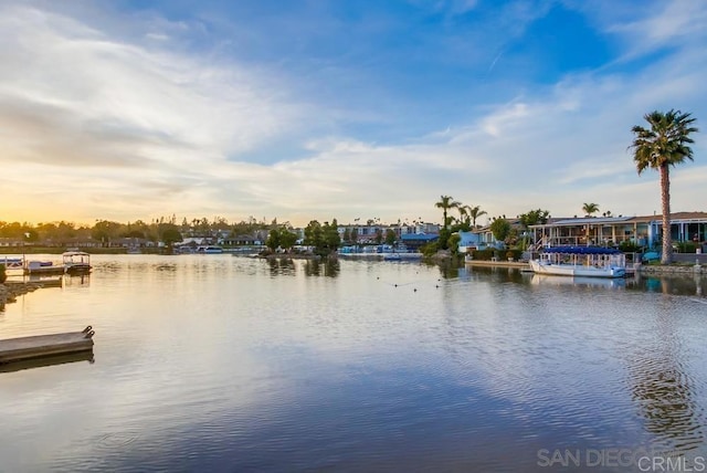 water view with a dock