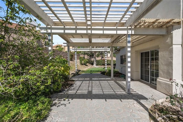 view of patio / terrace with a pergola