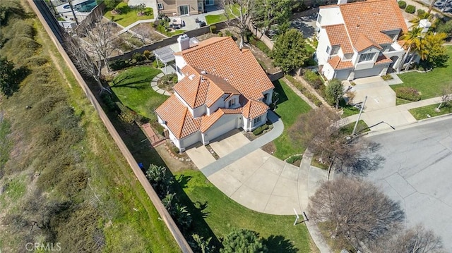 aerial view featuring a residential view