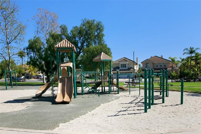 view of community jungle gym