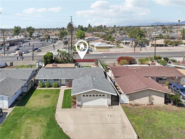 birds eye view of property featuring a residential view