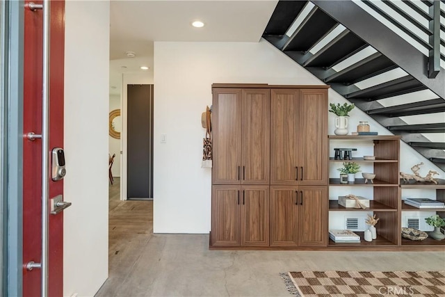 interior space featuring recessed lighting