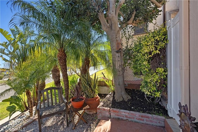 view of patio with fence