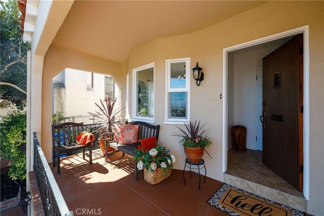 view of patio / terrace featuring covered porch