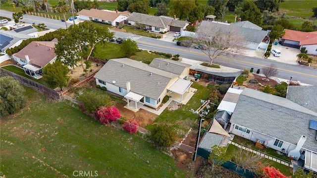 bird's eye view with a residential view