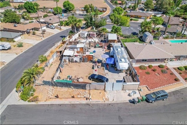 aerial view featuring a residential view