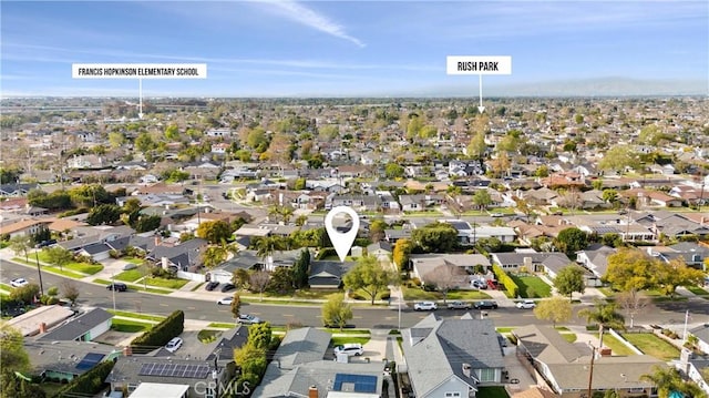 drone / aerial view featuring a residential view