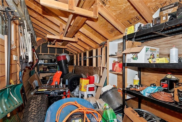 view of storage room