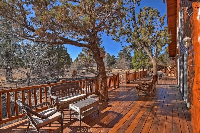 view of wooden terrace