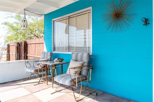 view of patio / terrace with fence