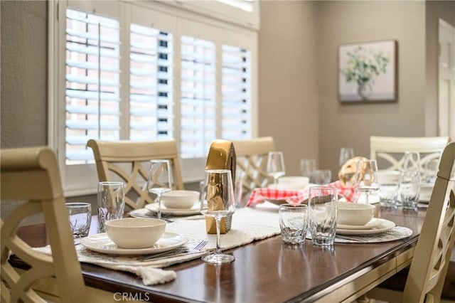 view of dining room