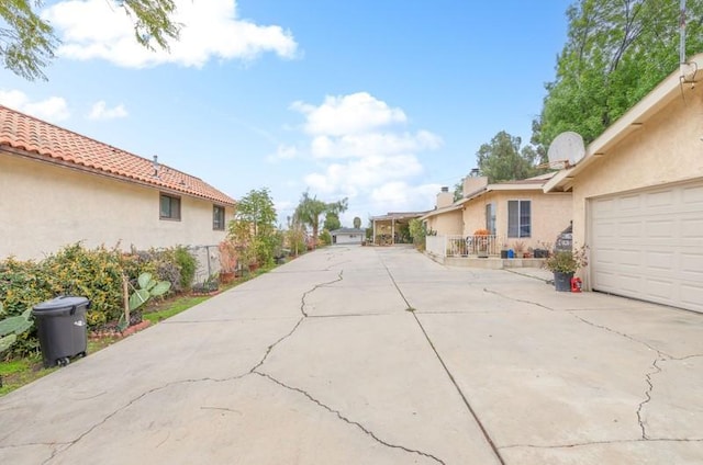 view of road with a residential view