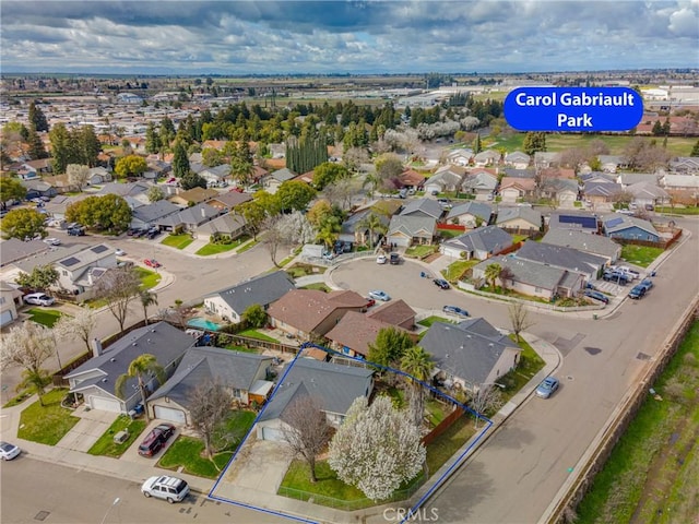 drone / aerial view featuring a residential view