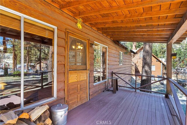 view of wooden deck