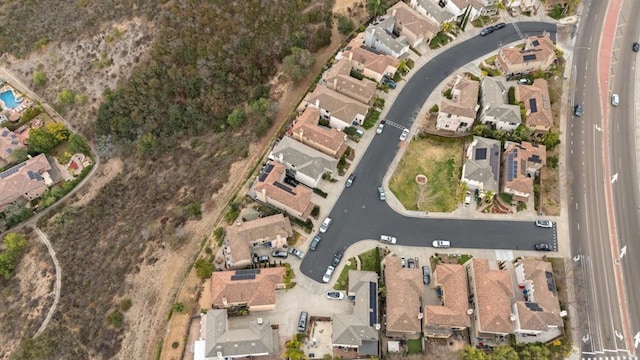 drone / aerial view with a residential view