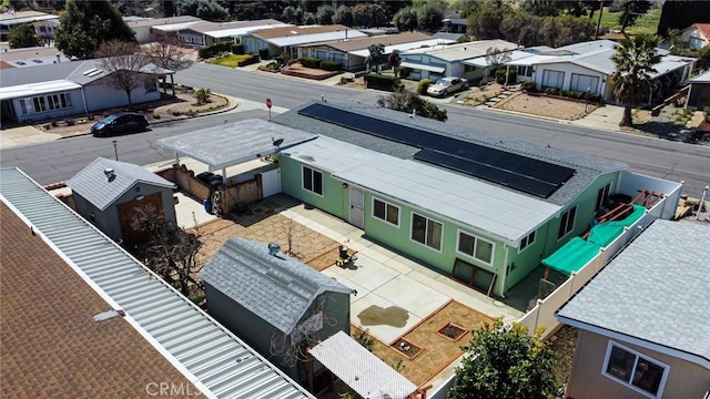 aerial view with a residential view