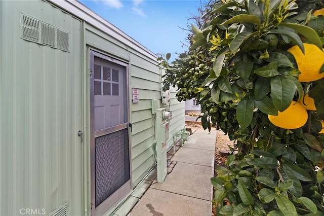 view of doorway to property