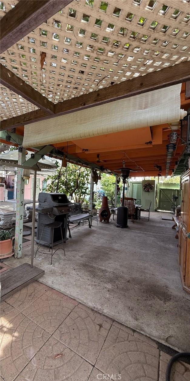 view of patio / terrace featuring a grill