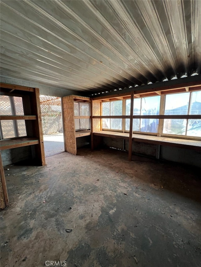 miscellaneous room featuring a wealth of natural light