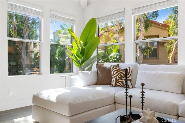 view of sunroom