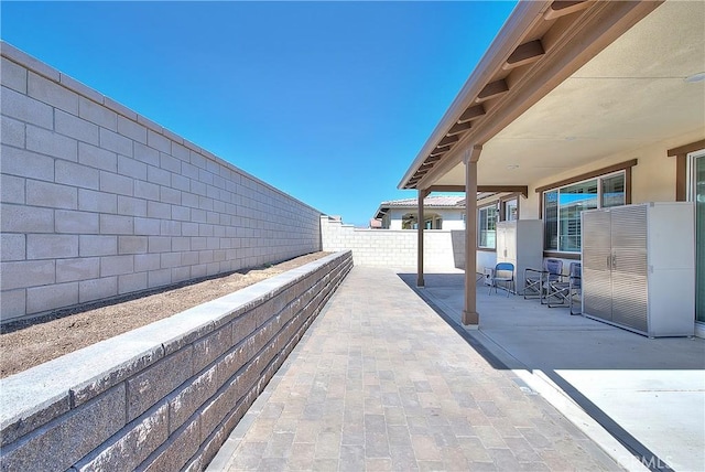 view of patio / terrace with a fenced backyard