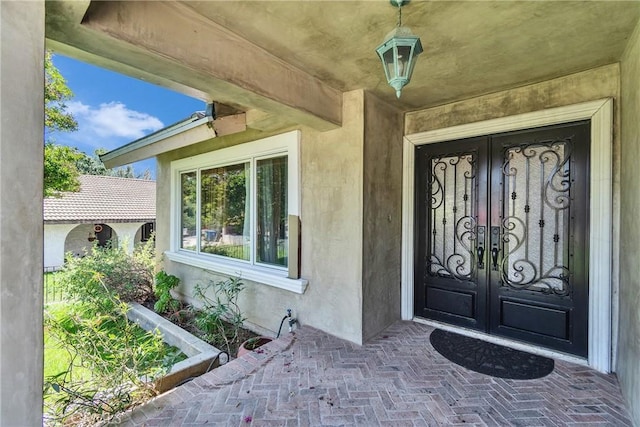 160 Summit Rd, La Verne, CA 91750 - doorway to property featuring french doors and stucco siding