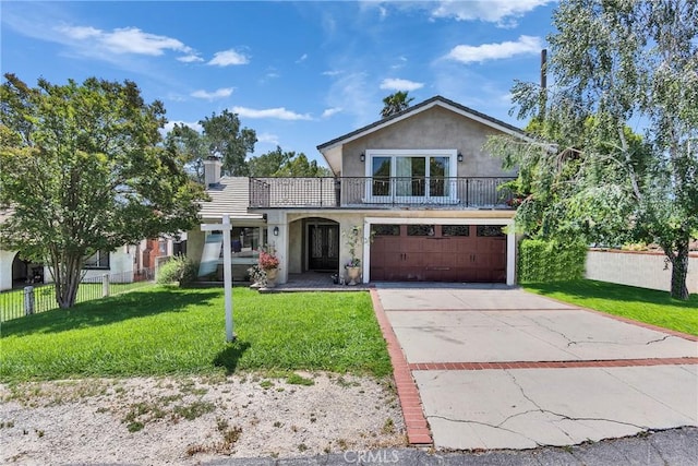 160 Summit Rd, La Verne, CA 91750 - view of front facade with stucco siding, driveway, a chimney, and an attached garage