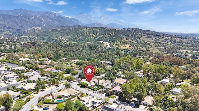 160 Summit Rd, La Verne, CA 91750 - aerial perspective of suburban area featuring a mountain backdrop