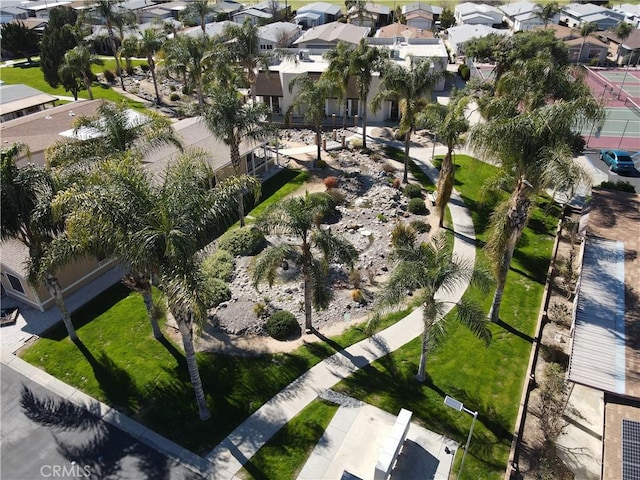 aerial view with a residential view