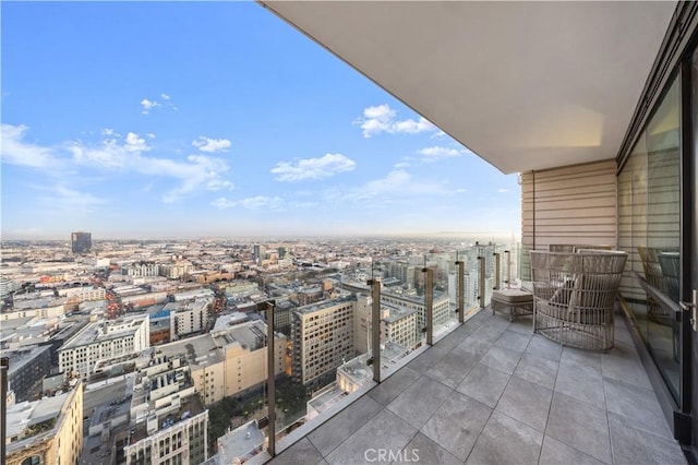 balcony with a view of city