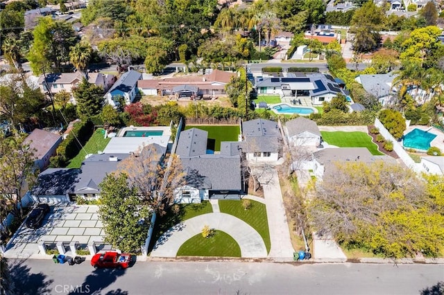 drone / aerial view featuring a residential view