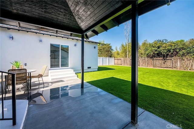 view of patio / terrace featuring a fenced backyard