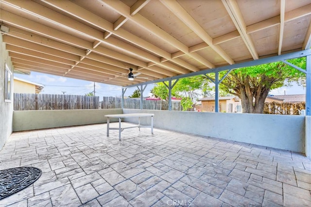 view of patio with fence