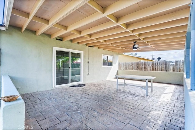 view of patio with fence