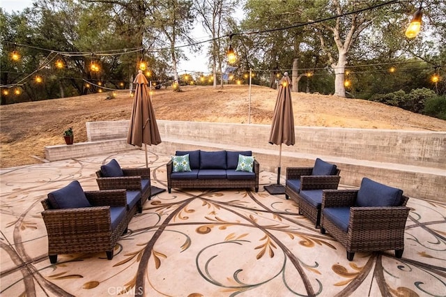 view of patio / terrace featuring outdoor lounge area