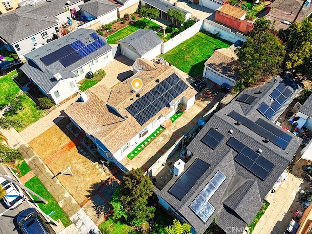 bird's eye view with a residential view