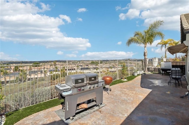 view of patio featuring area for grilling