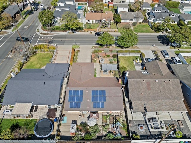 aerial view featuring a residential view