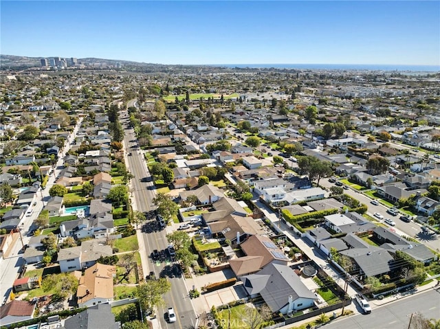 drone / aerial view with a residential view