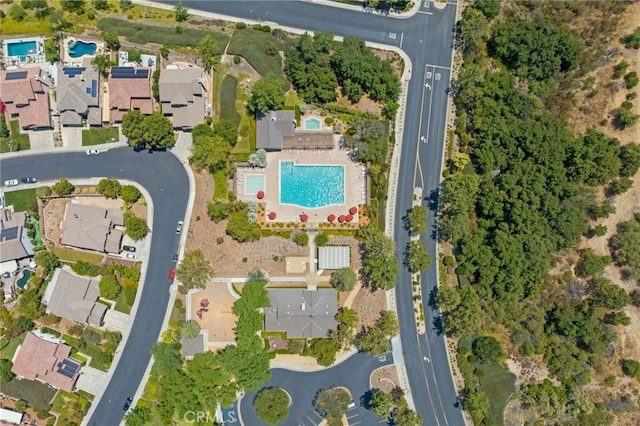 aerial view featuring a residential view