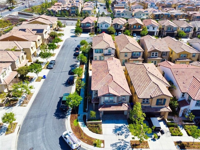 bird's eye view with a residential view