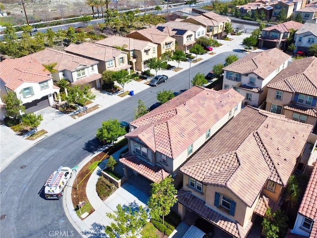 aerial view with a residential view