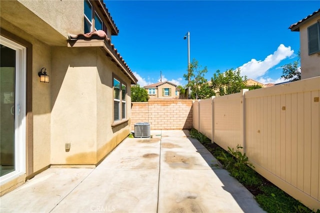 view of patio with a fenced backyard