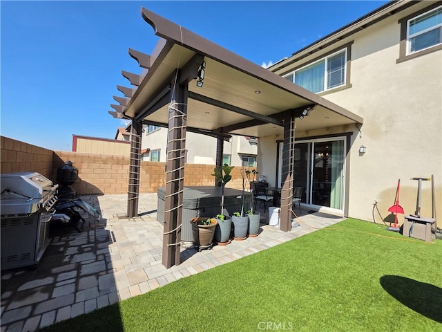 view of patio / terrace with a fenced backyard