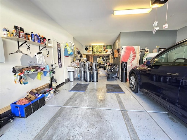 garage featuring a garage door opener